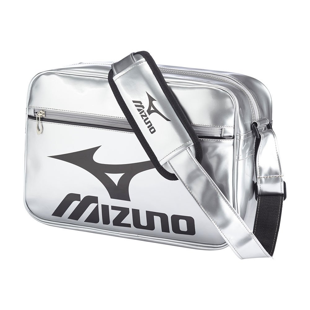 Bolsa Mizuno RB Enamel S Mujer Plateadas/Negras Baratas FRBS-17465